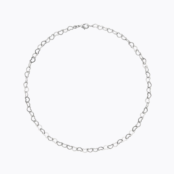 Caroline Svedbom Silver Heart Chain Necklace